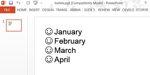 Apache POI PowerPoint Slide Example - BulletsDemo
