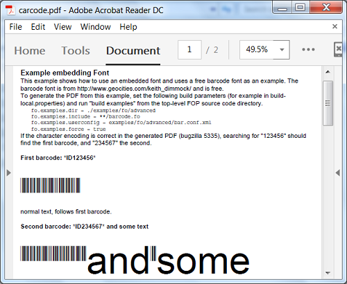 FOP Example - barcode.fo