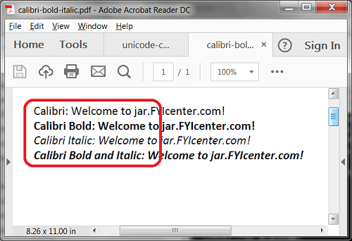 FOP Font Family, Bold and Italic, for PDF