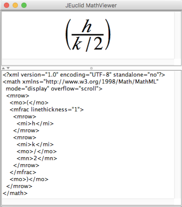 JEuclid MathViewer 3.1.9 Screenshot
